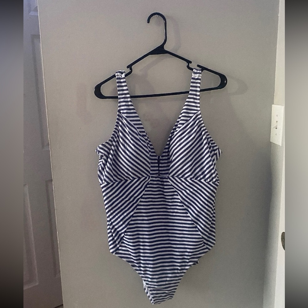 Striped women’s one piece 2X